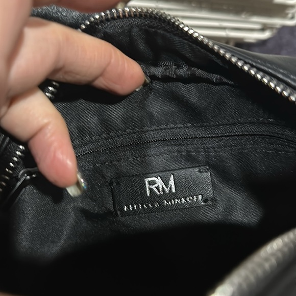 NWT Rebecca Minkoff Black stud top zip crossbody. - Picture 7 of 15